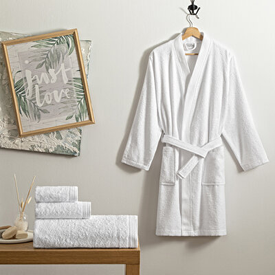 Linens Cozy Bambu S/M Bornoz Beyaz