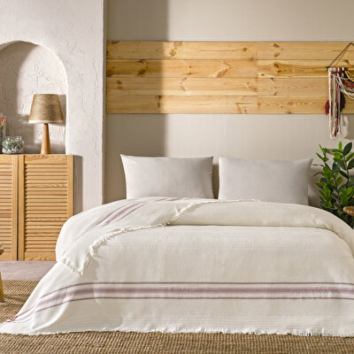 Linens Doce Pike Çift Kişilik Gri