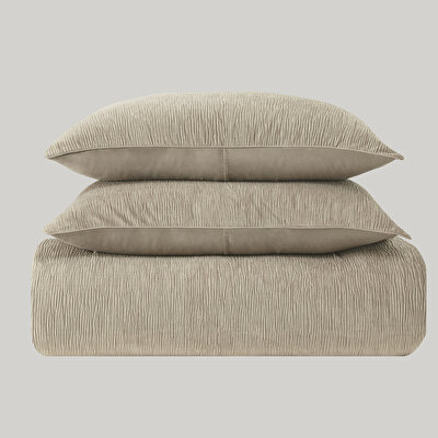 Linens Solven Çift Kişilik Yatak Örtüsü Seti Bej