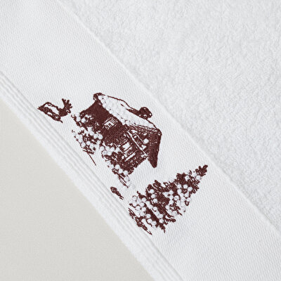 Linens Chalet Pamuk 50x85 Cm Yüz Havlusu Beyaz
