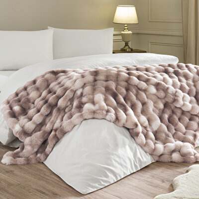 Linens Cozynest Throw / Tv Battaniyesi Gül Kurusu Tek Kişilik