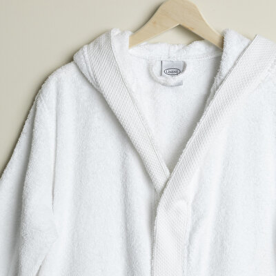 Linens Elvia Pamuk S/M- L/XL 4'lü Bornoz Seti Beyaz