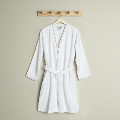 Linens Ribbon Pamuk S/M Bornoz Beyaz