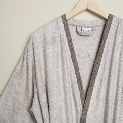 Linens Tesso Bambu L/Xl Bornoz Seti Stone